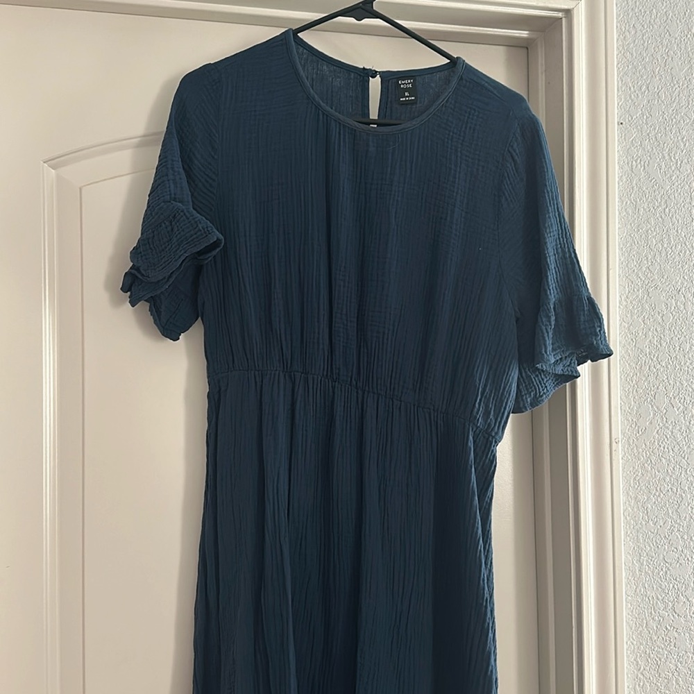 H&M Green Flutter Sleeve Midi Sundress